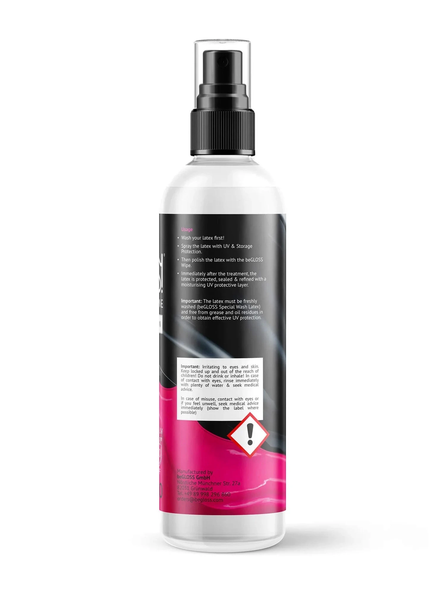 250ml BeGloss Perfect Shine & Latex Protector - Image 3