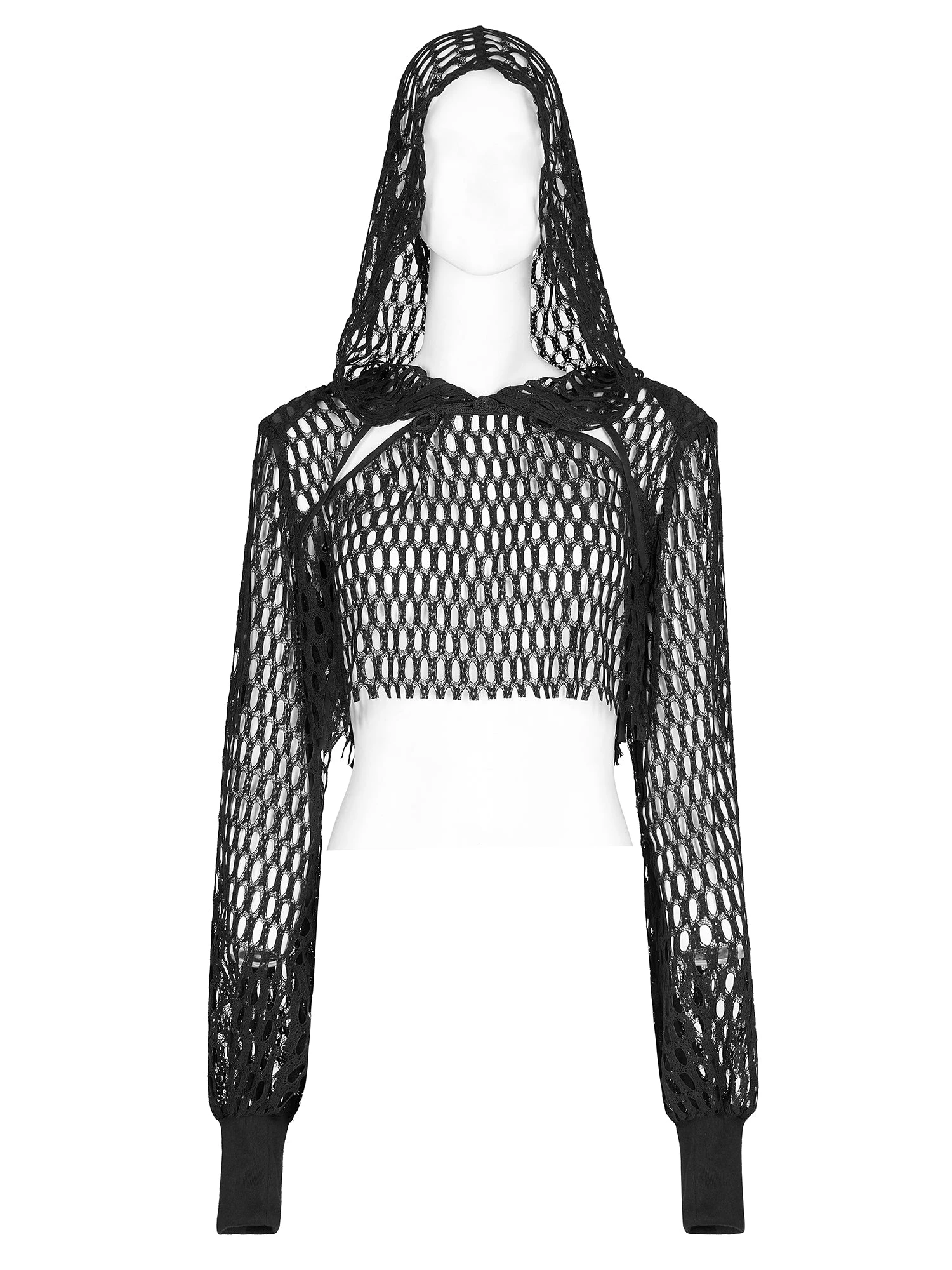 Punk Rave Woven Crop Hoodie - Image 7