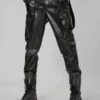 Punk Rave Men's Leatherette Trousers With Zips