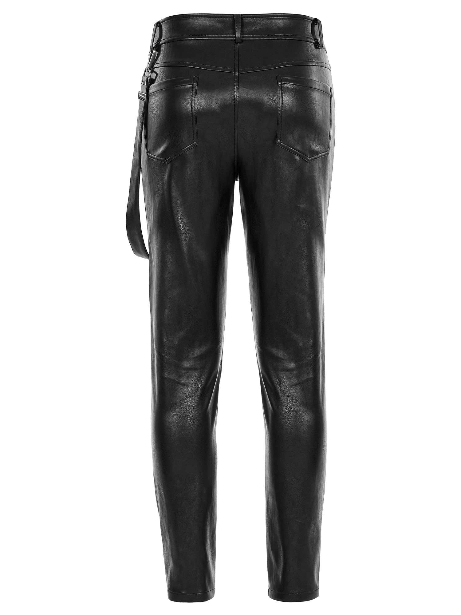 Punk Rave Men's Leatherette Trousers With Zips - Image 6