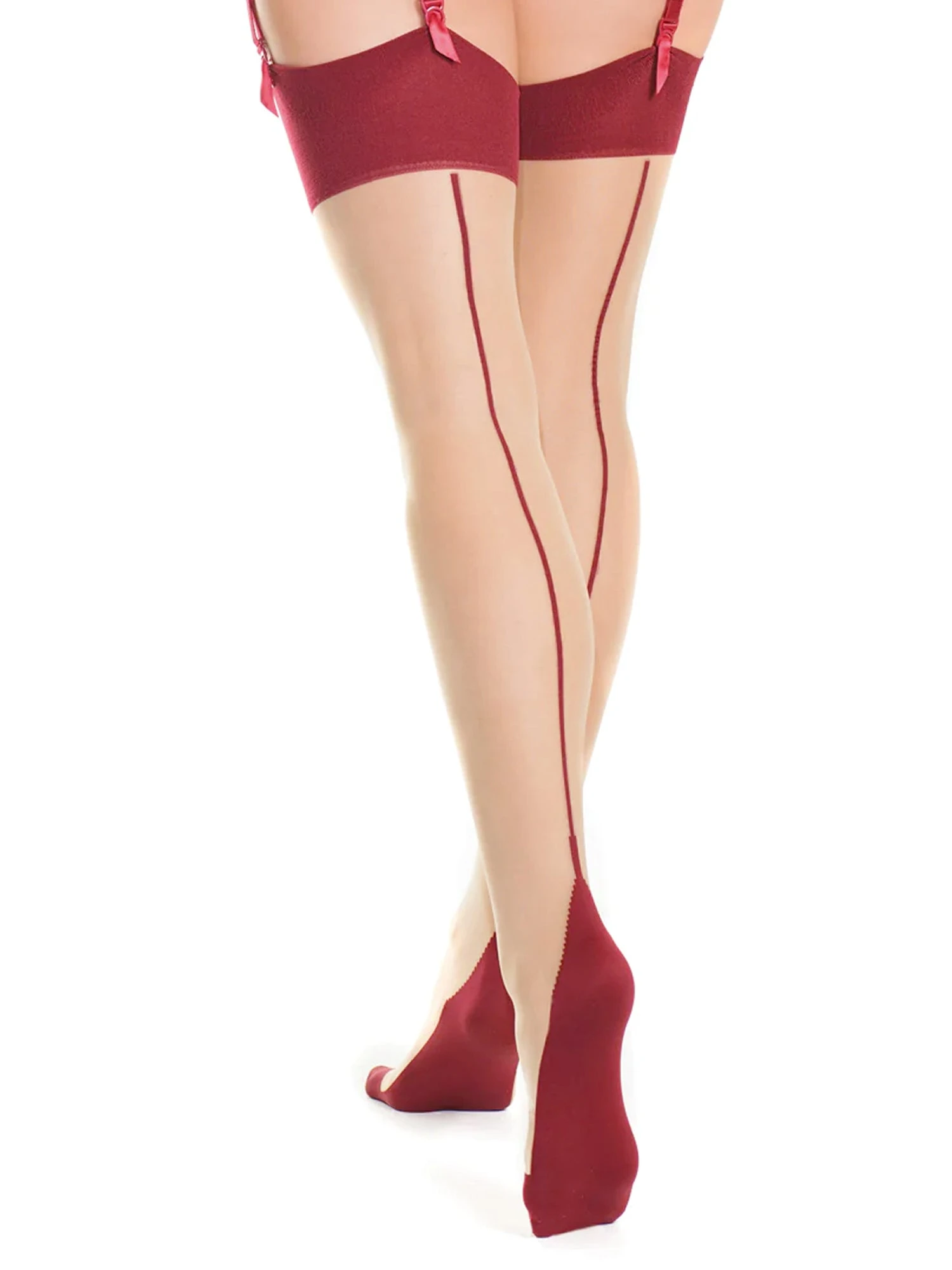Cuban Heel Red Stockings - Image 2