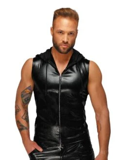 Lizard Wetlook Sleeveless Hoodie