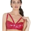 Fire Red Latex Bra