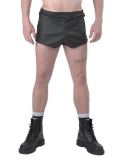Mens Leatherette Shorts