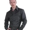 Leatherette Classic Style Shirt