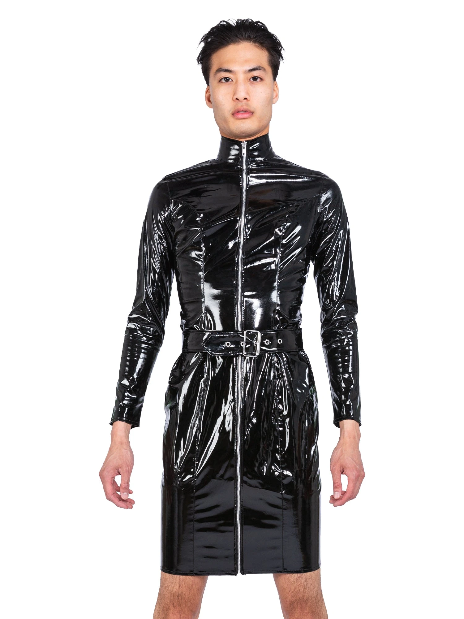 Black PVC Subliminal Dress - Image 4