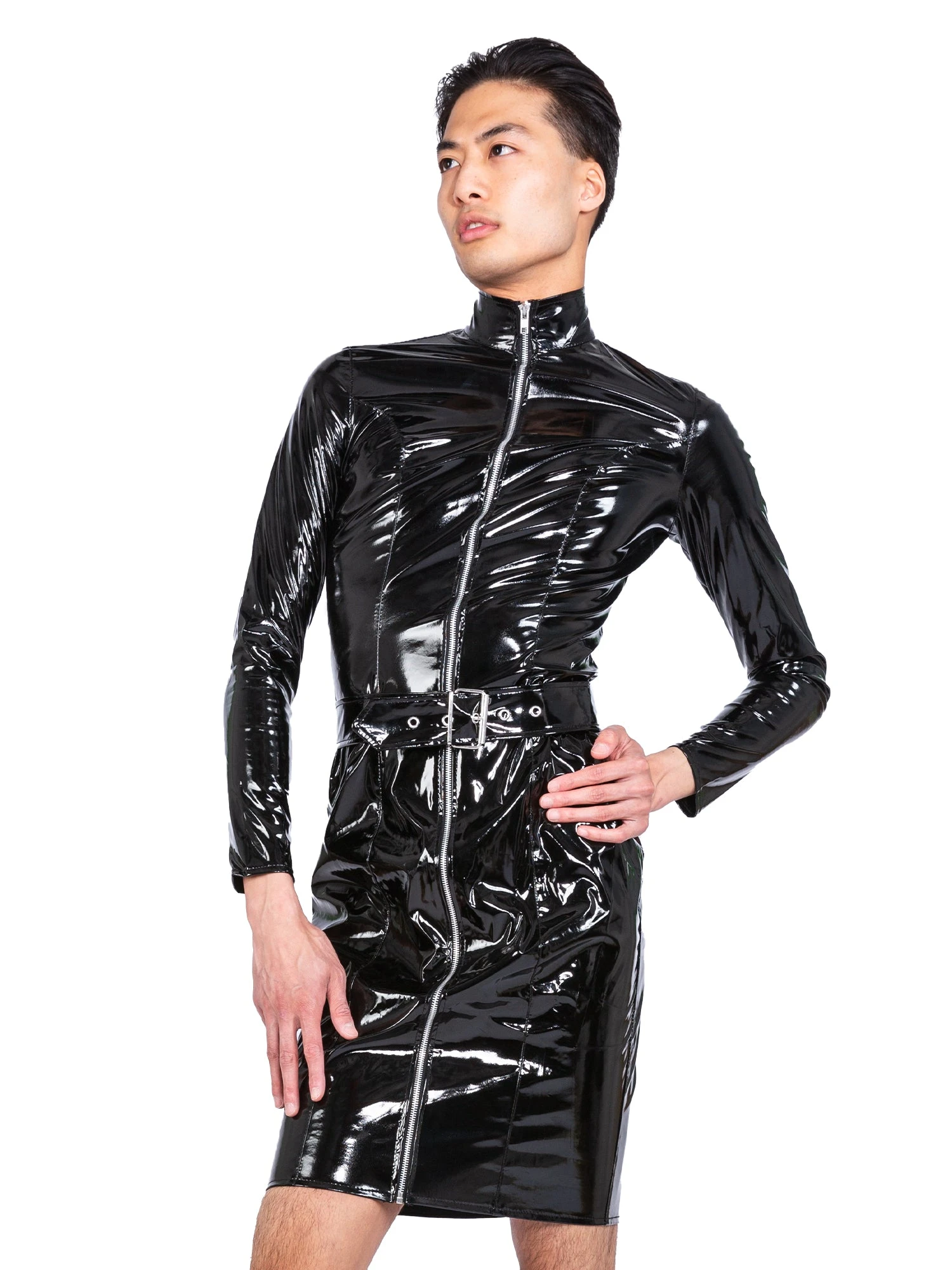 Black PVC Subliminal Dress - Image 5