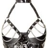 PVC Choker And Chain Harness Bra