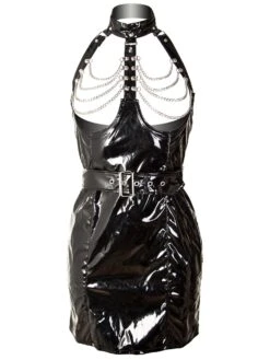PVC Choker And Chain Harness Dress