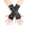 PVC Black Gauntlet Gloves