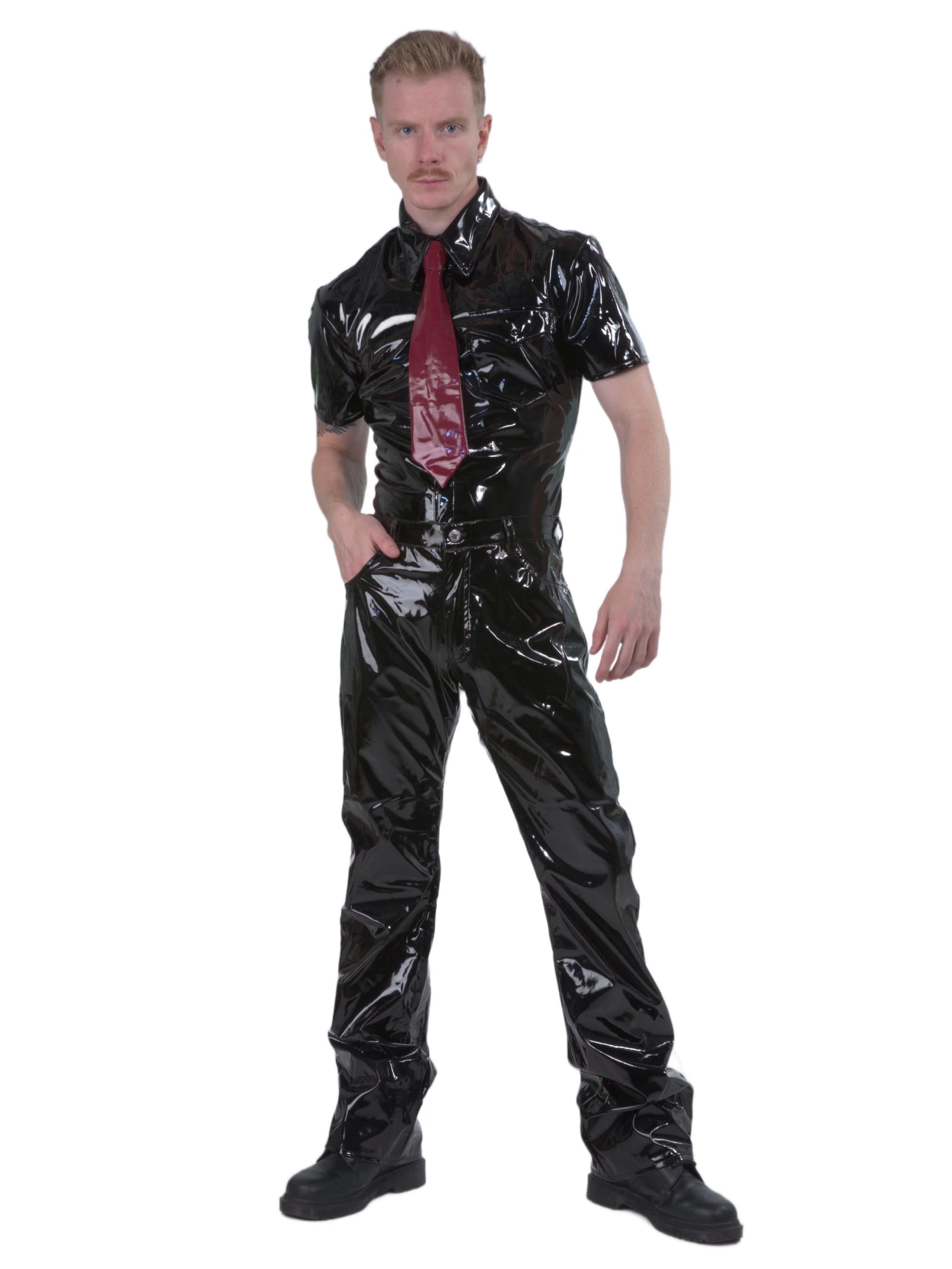 PVC Boot Cut Jeans - Image 5