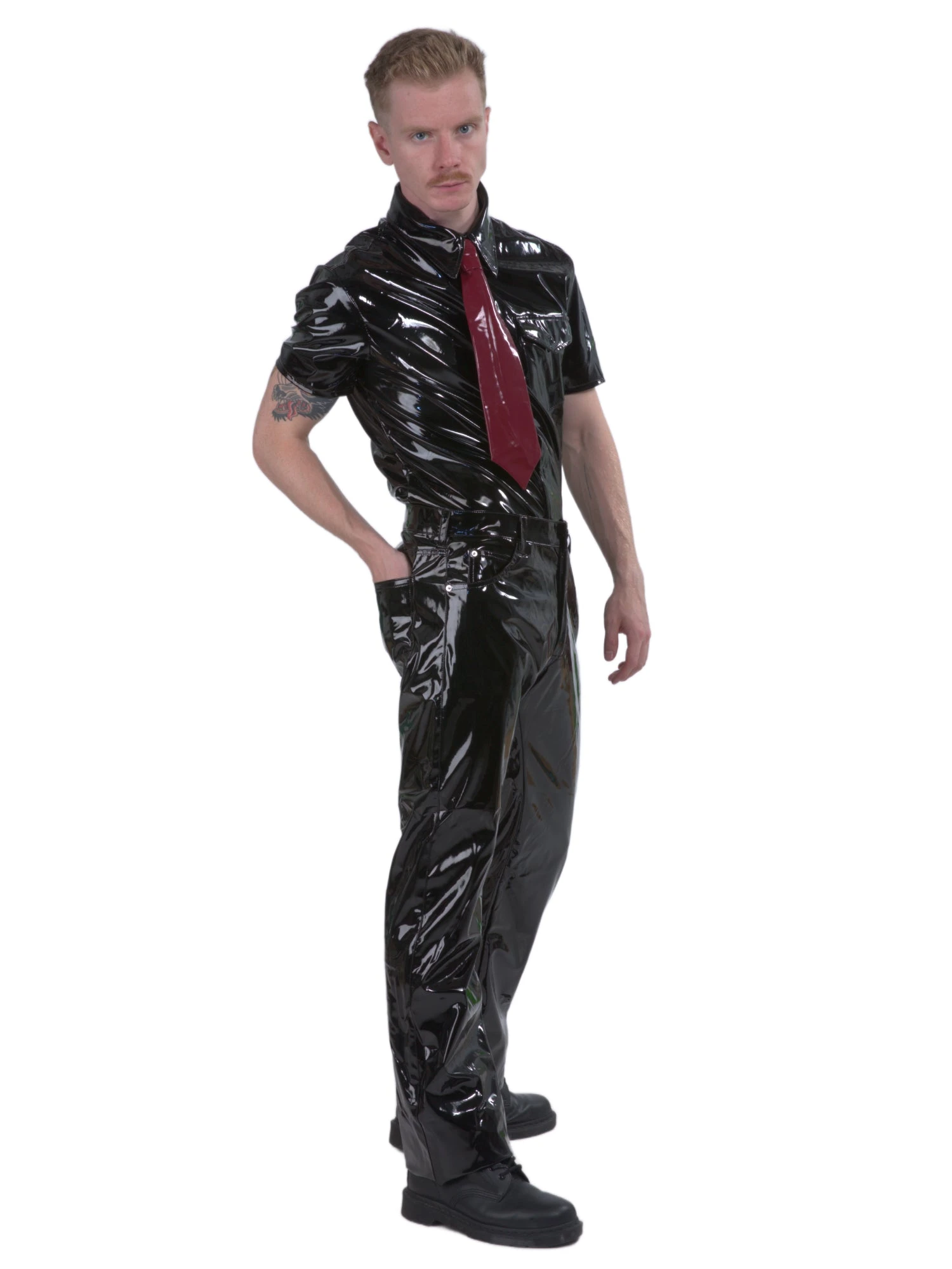 PVC Boot Cut Jeans - Image 6