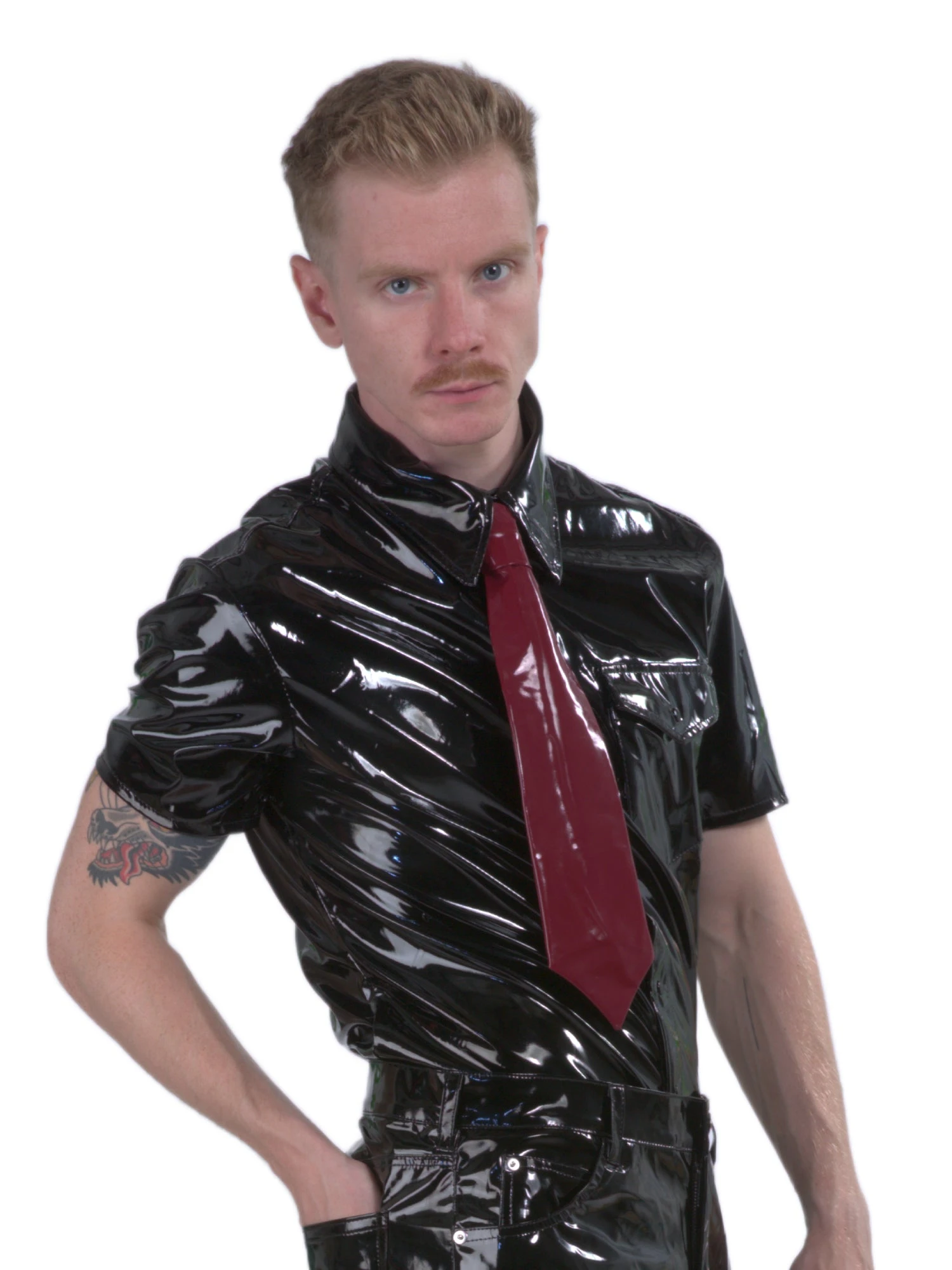 PVC Bordeaux Burgundy Tie - Image 2