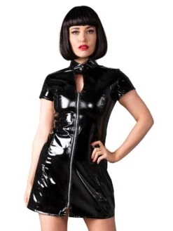 PVC High Neck Shift Dress