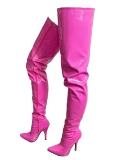 Pink Passion Thigh High Boots