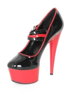 High Gloss Vinyl Black & Red Shoes
