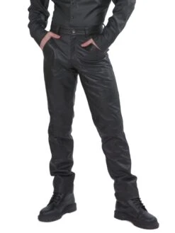 Mens Leather Classic Jeans