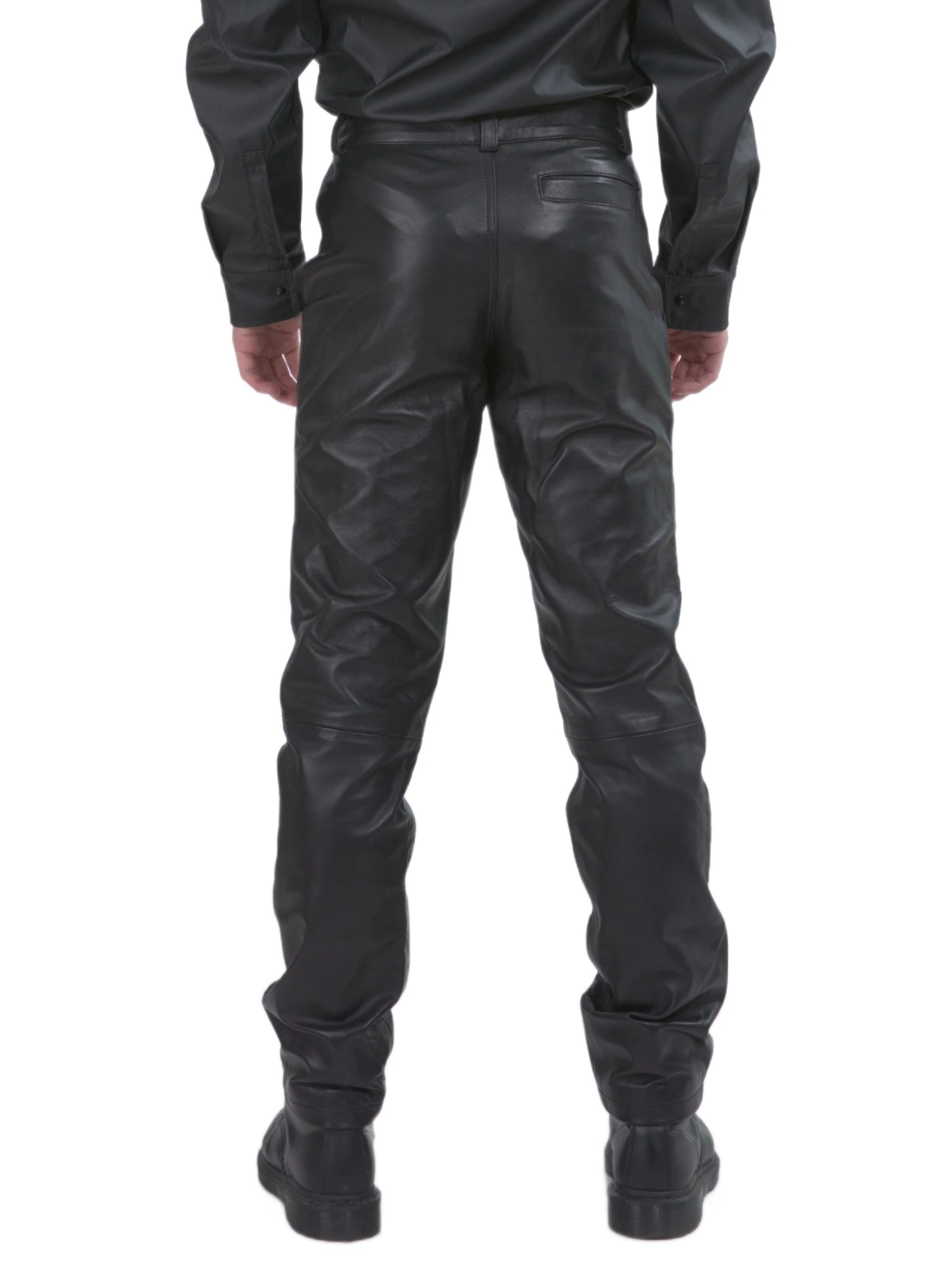 Mens Leather Classic Jeans - Image 2