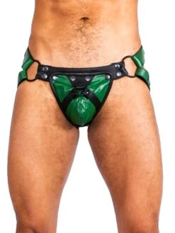 Influence Men's Jock Strap In Black & Green