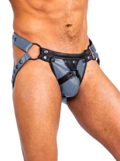 Influence Men's Jock Strap In Black & Grey