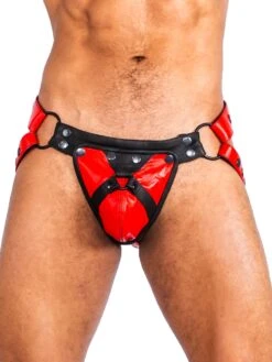 Influence Men's Jock Strap In Black & Red