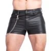 Leather Shorts With Chain