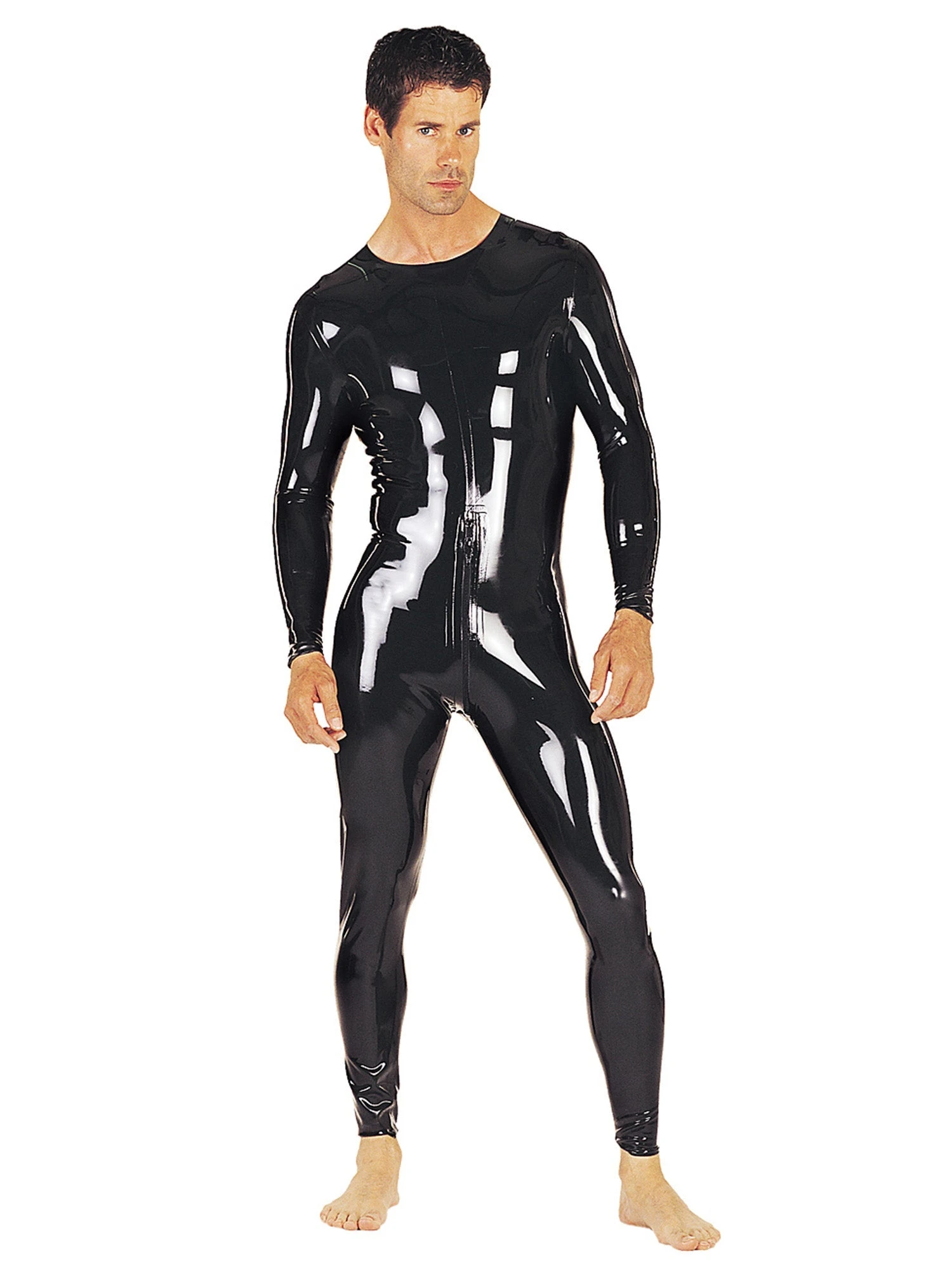 Latex Catsuit Neck Entry With Crotch Zip