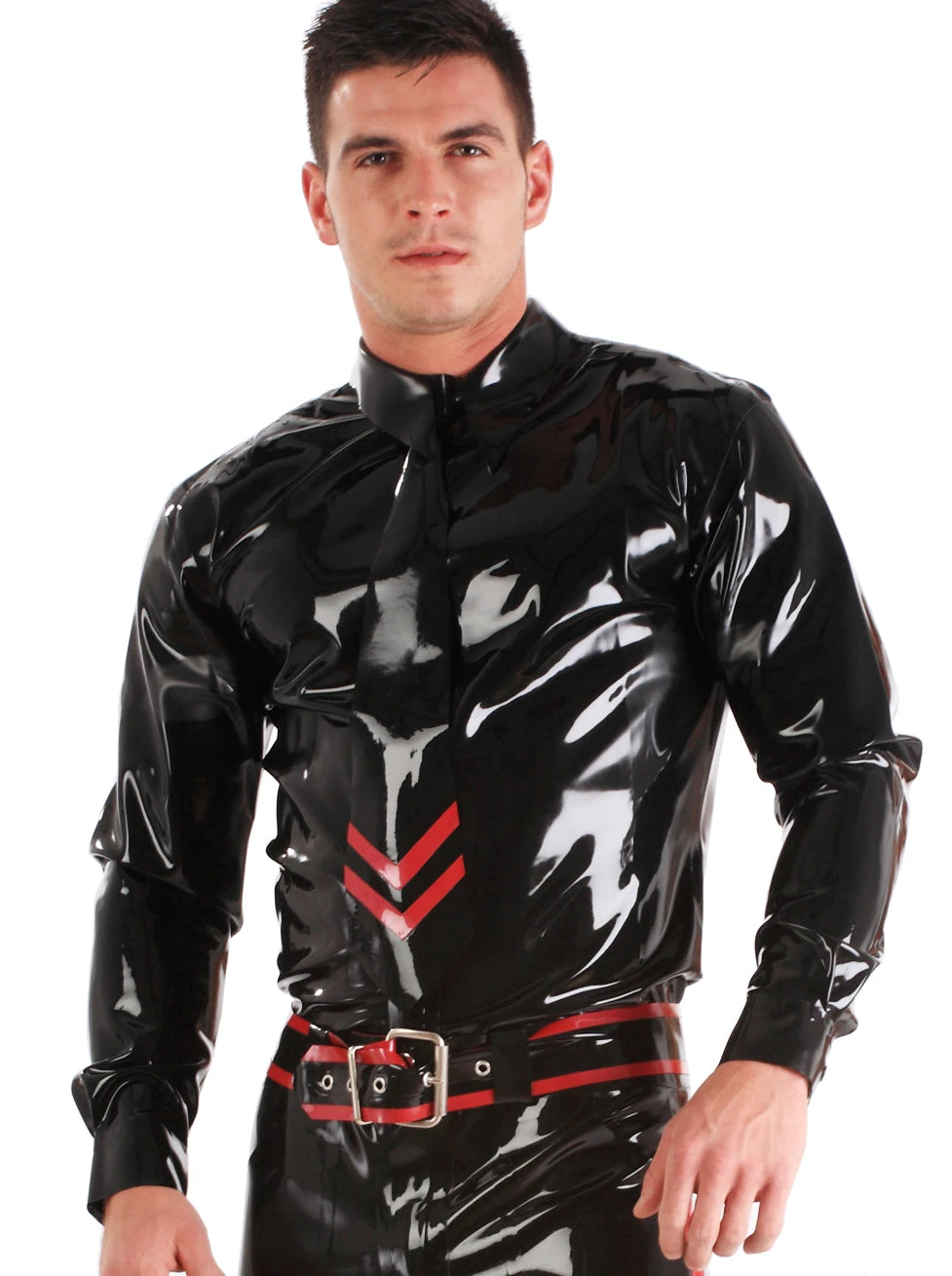 Latex Classic Shirt In Black - Image 2