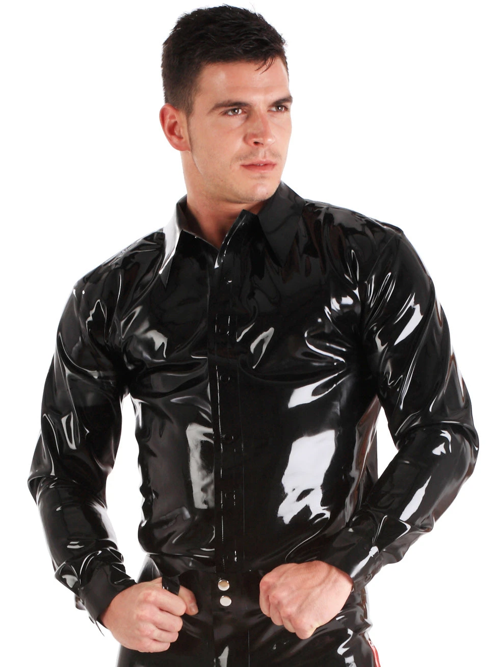 Latex Classic Shirt In Black