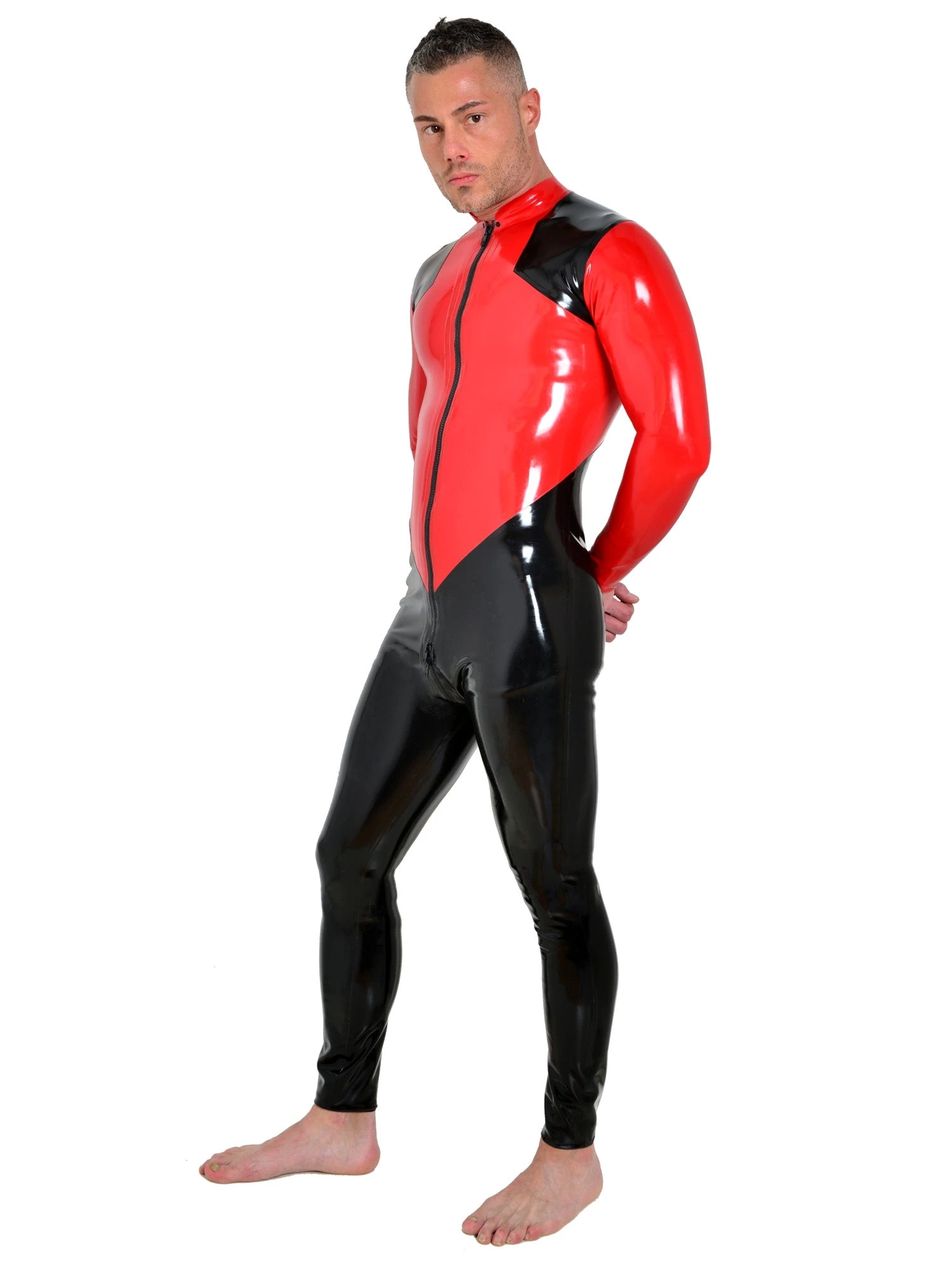 Latex Contrast Catsuit - Image 2