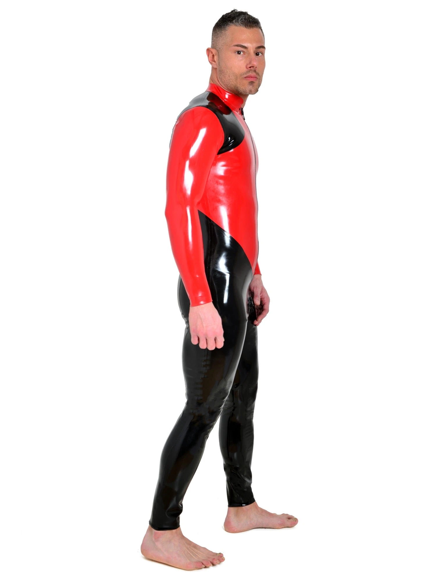 Latex Contrast Catsuit - Image 3