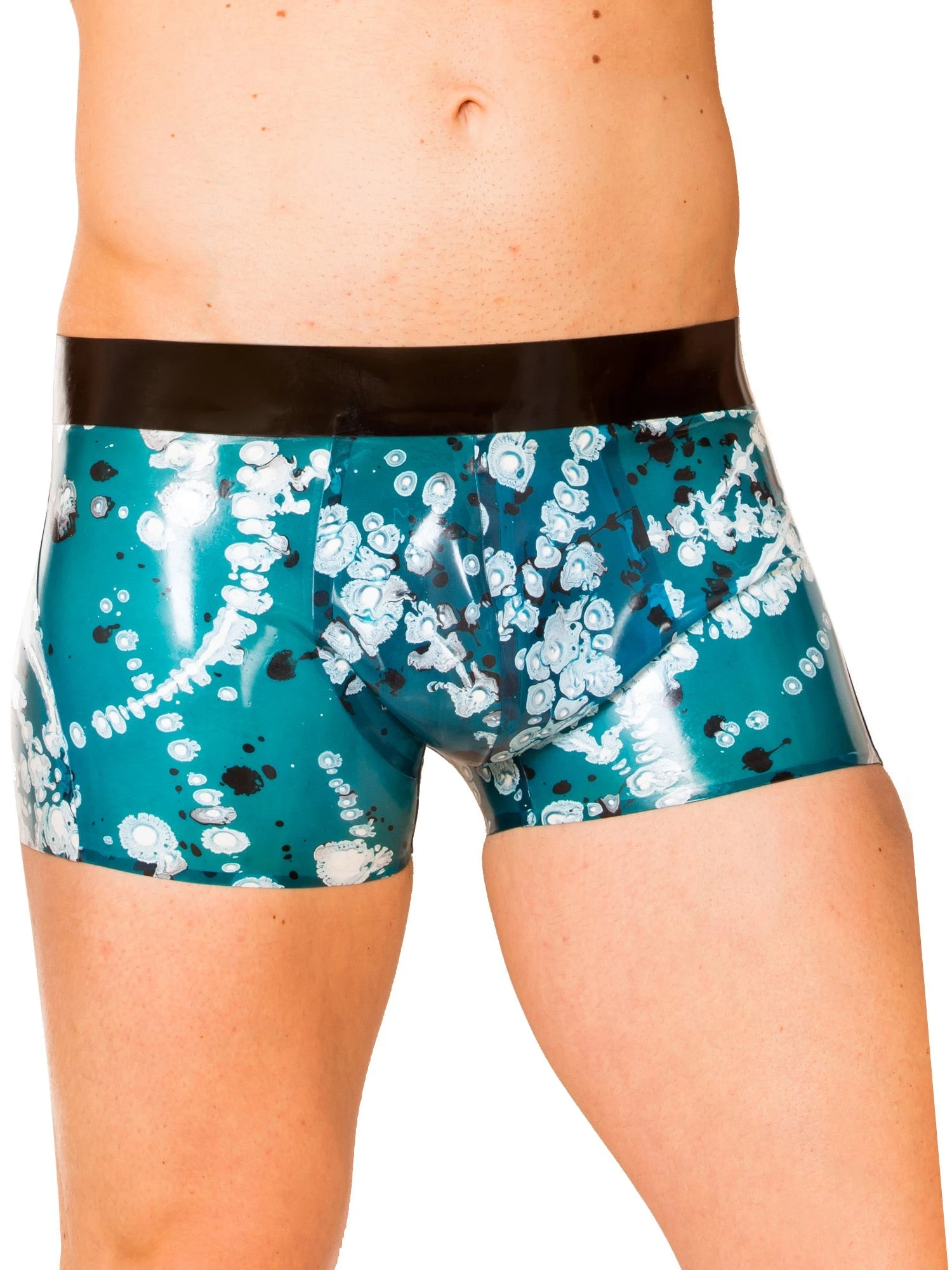 Latex Electric Blue Shorts