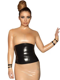 Latex Flesh Panelled Blouse