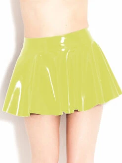 Latex Green Skater Skirt