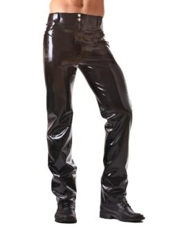 Latex Jeans With Pockets Front & Back