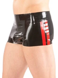 Latex Red Stripe Shorts