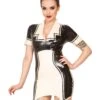 Latex Uniform & Hair Bow Dress