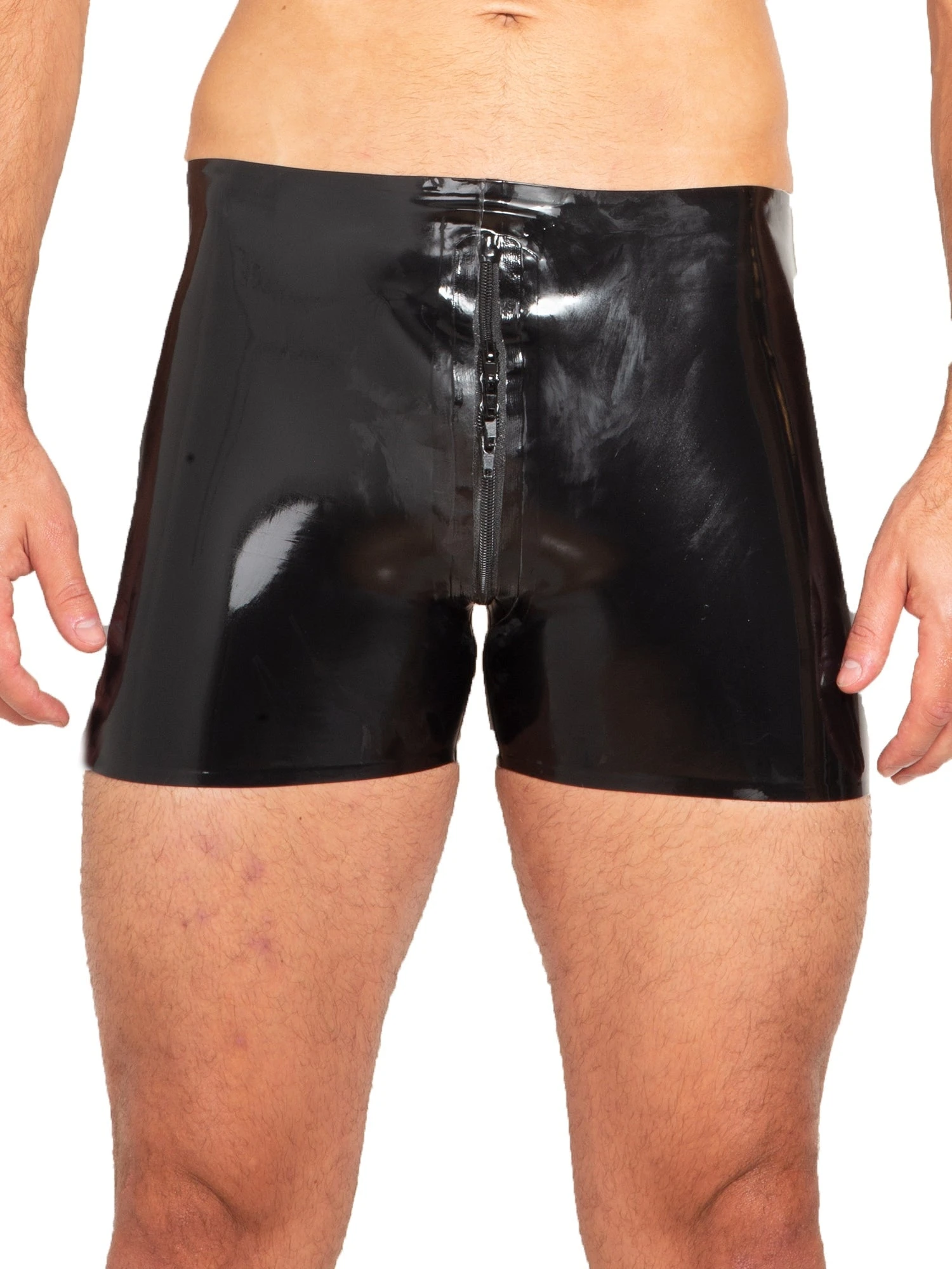 Latex Zipped Shorts - Image 3