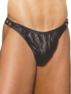 Leather Elasticated Thong