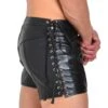 Leather Emperor Shorts With Lacing