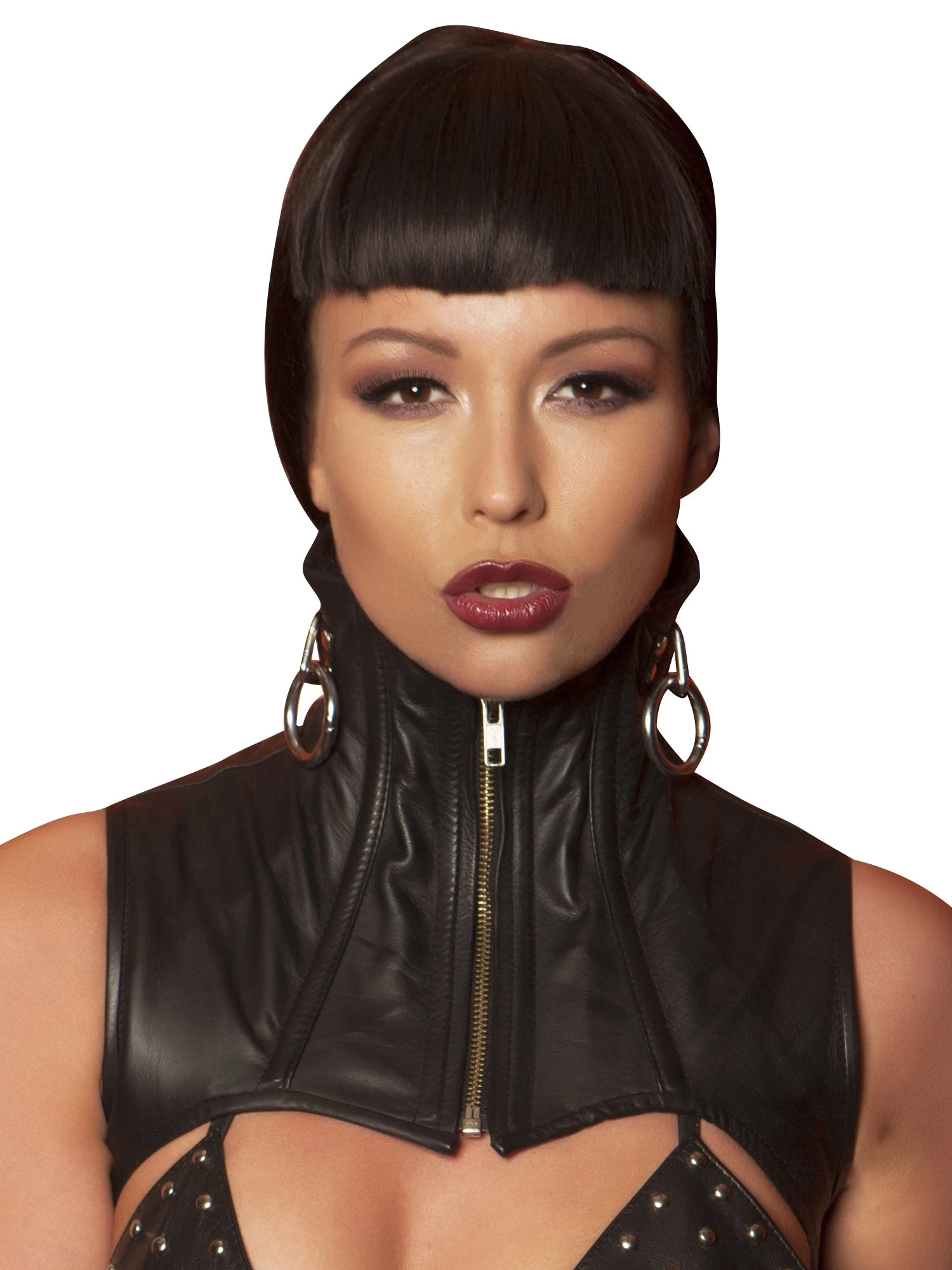 Leather High Collar Demi Top - Image 5
