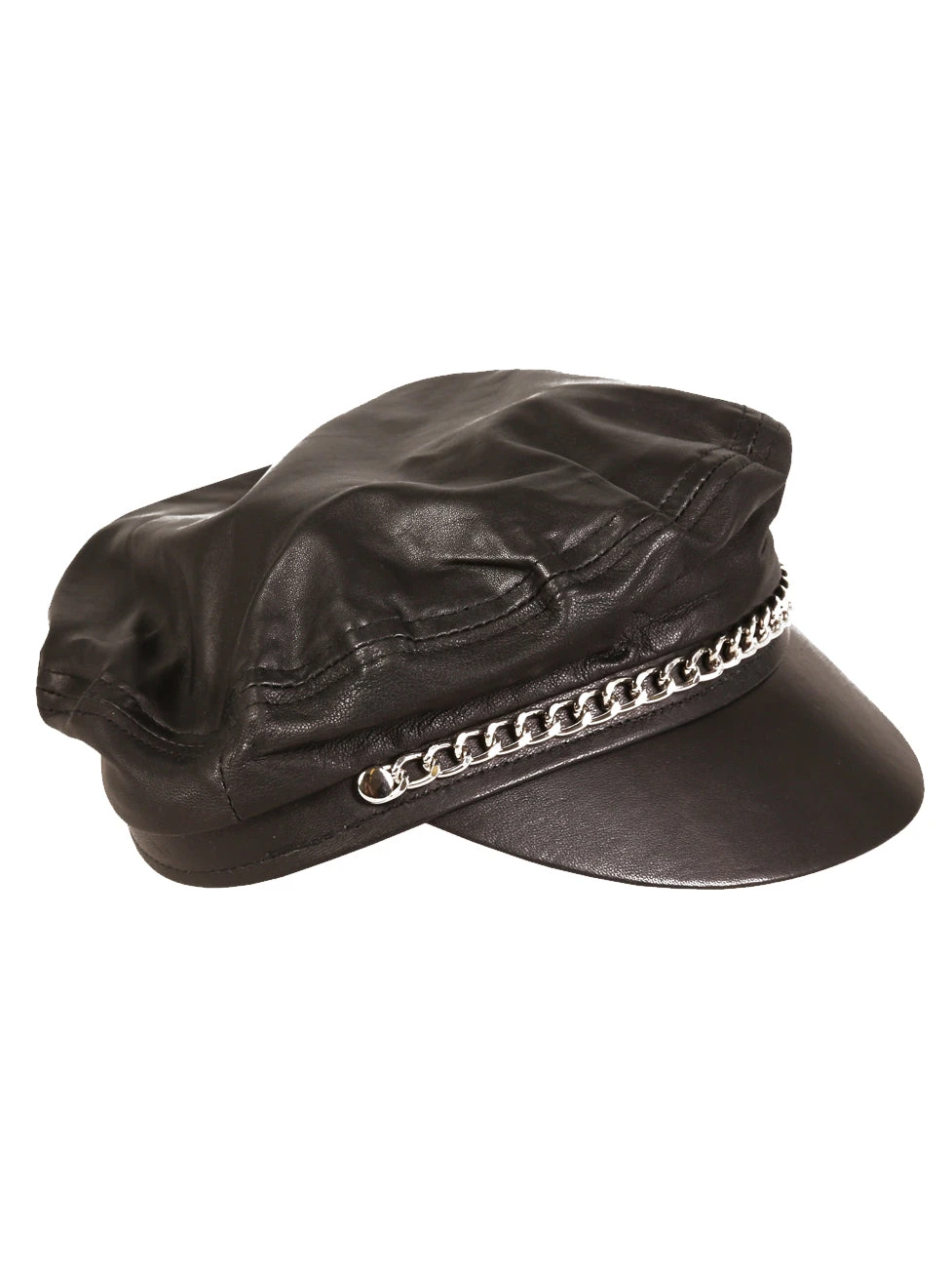 Leather Ruffled Cap - Image 2