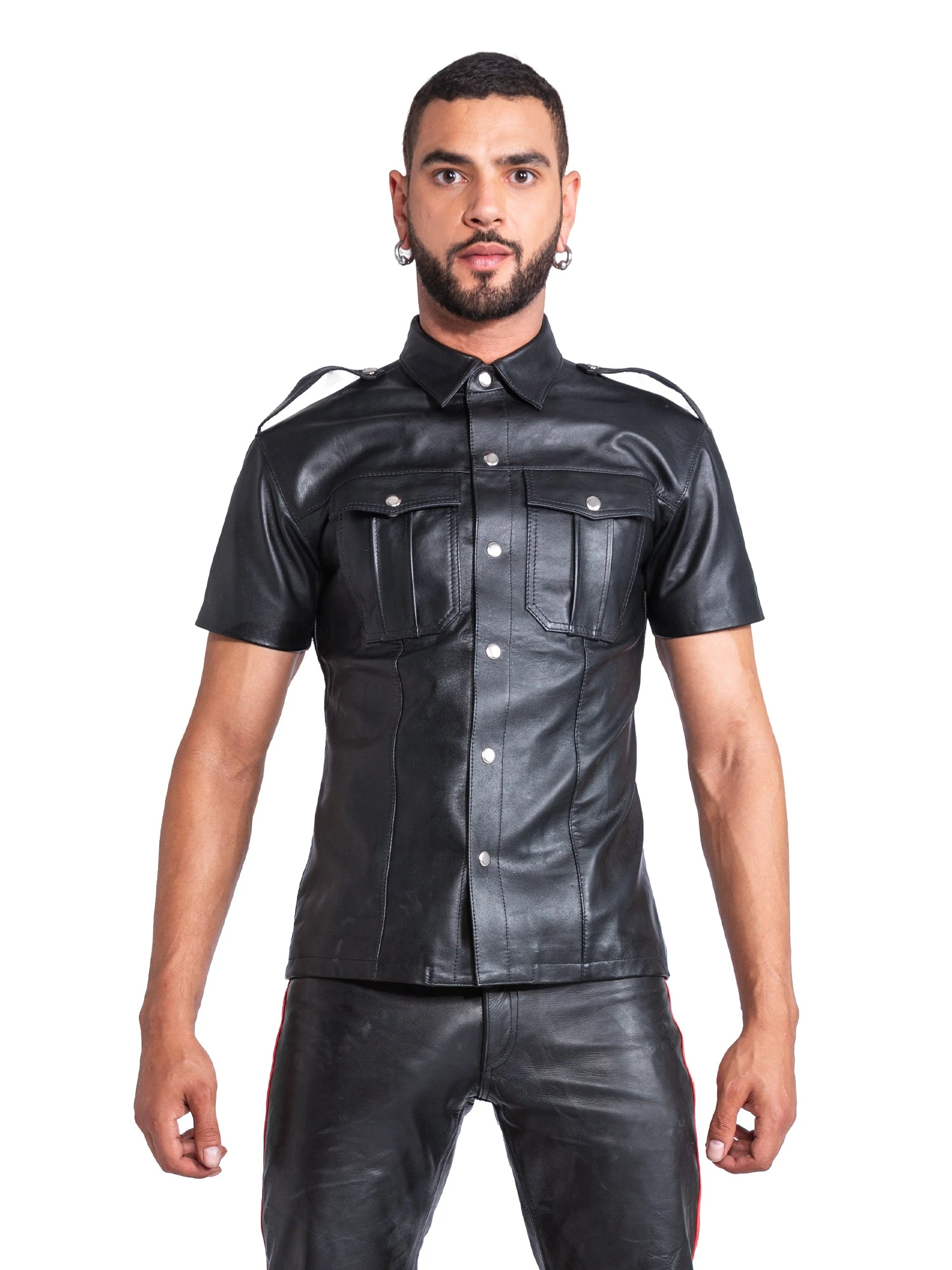 Classic Collar Leather Shirt