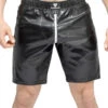 Leatherette Athlete Shorts