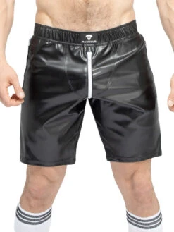 Leatherette Athlete Shorts