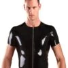 Mens Latex T Shirt With Zip