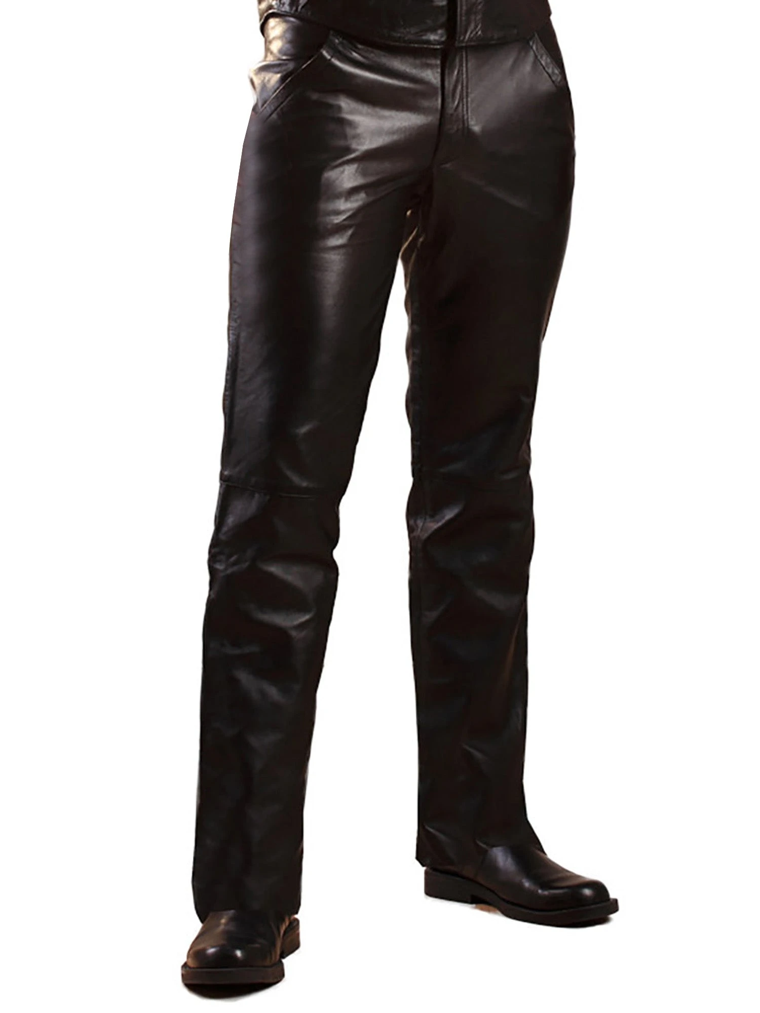 Mens Leather Classic Jeans - Image 3