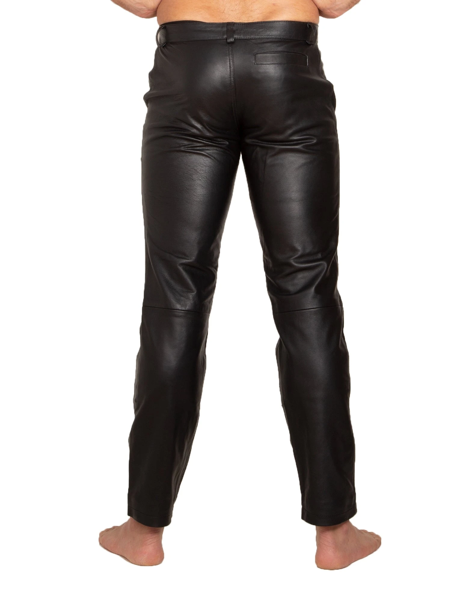 Mens Leather Classic Jeans - Image 8