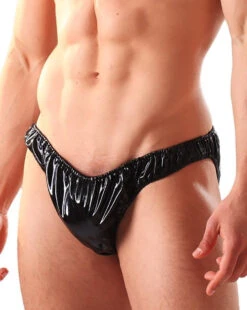 PVC Black Male Icon Thong