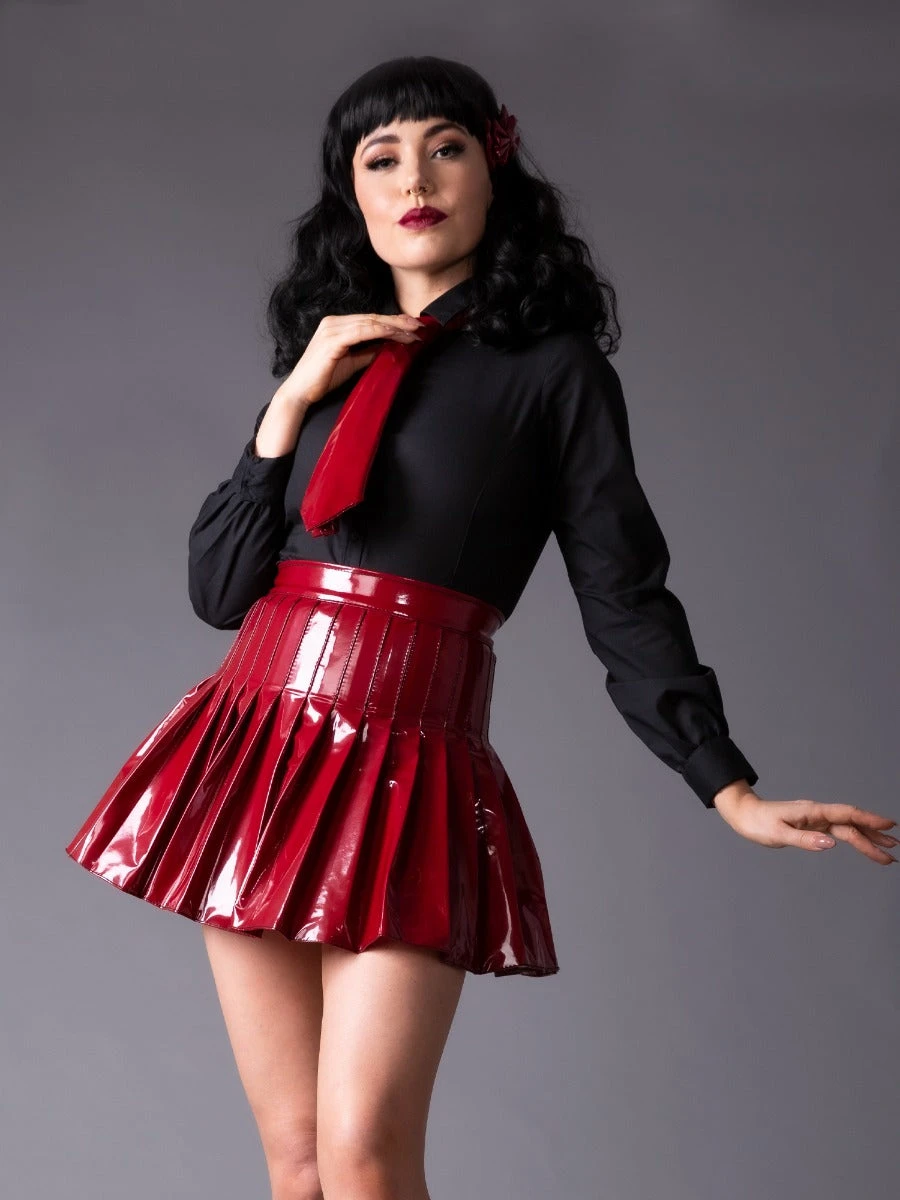 PVC Bordeaux Burgundy Tie - Image 3